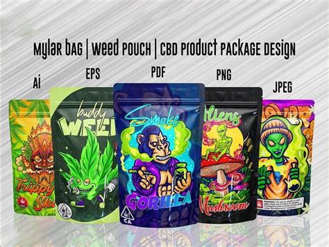 designer mylar weed bags